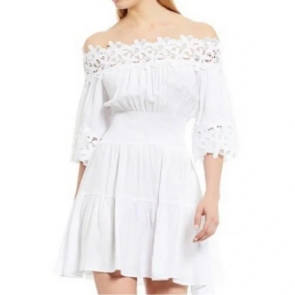 knitted off the shoulder dress Alpaca Stripe Off-shoulder Dress Jade/Lilac/Candy Multistripe / L